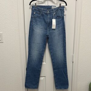 AG Adriano Goldschmied Blue Slim Straight Leg Jeans